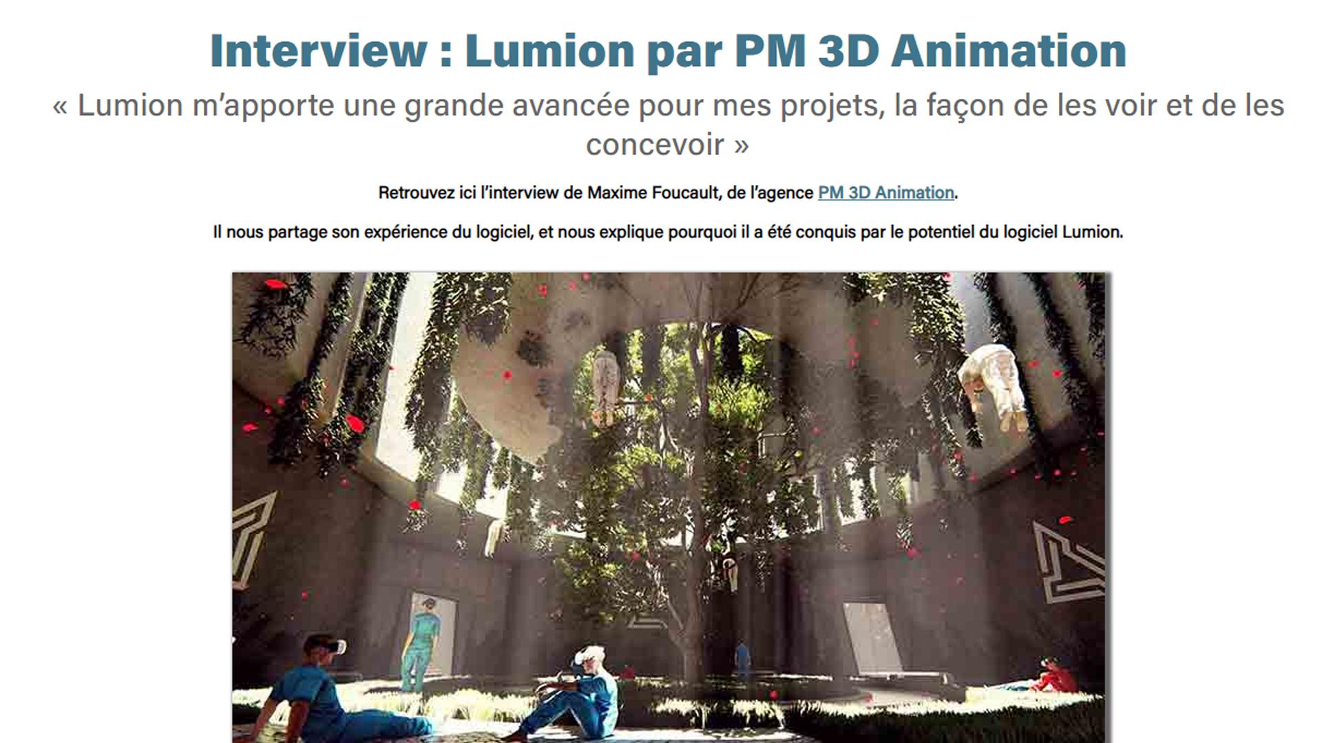 Interview : Lumion France